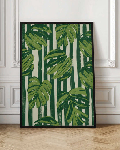 Monstera Leaf Stripes