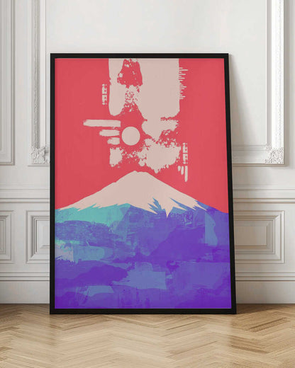Mount Fuji Red Abstract