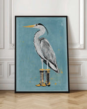 Load image into Gallery viewer, Grey Heron in Cowboy Boots
