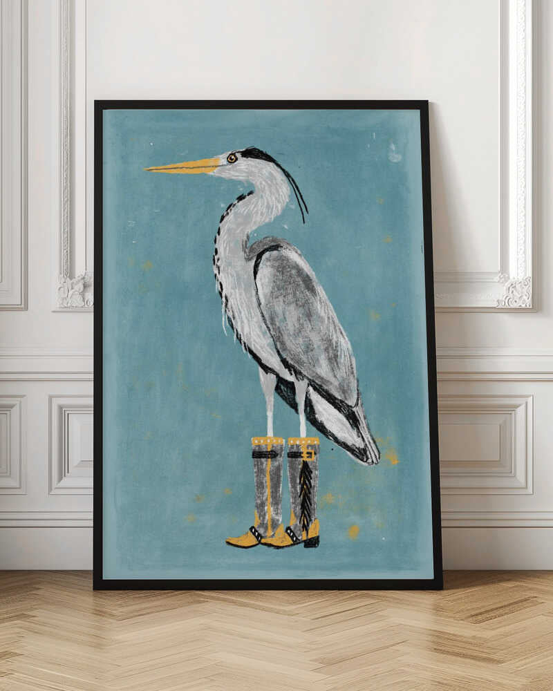 Grey Heron in Cowboy Boots