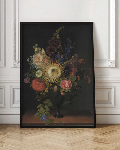 A Porphyry Vase With Cactus Grandiflora and Other Flowers By C. D. Fritzsch