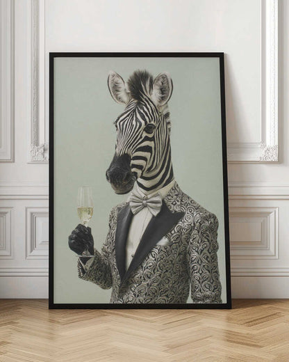 Zebra In Tuxedo Jacket