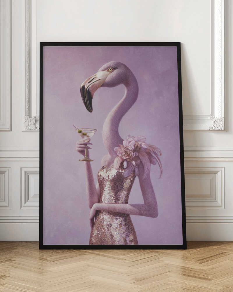 Flamingo In Cocktail Dress