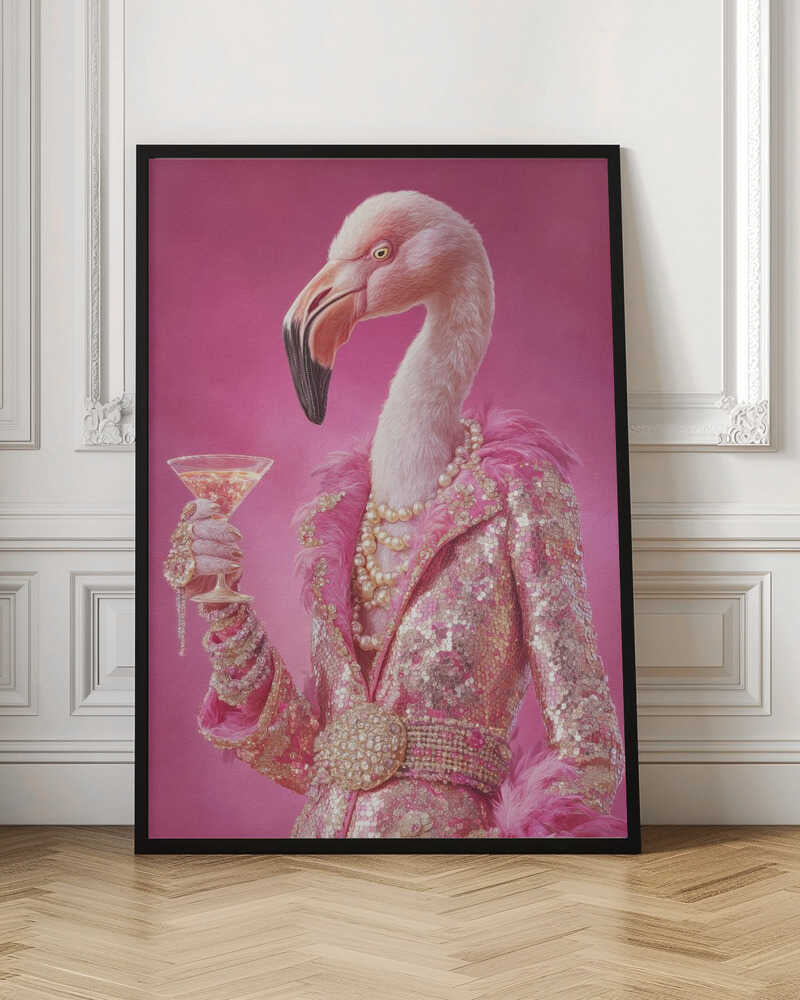 Flamingo In a Disco Jumpsuit