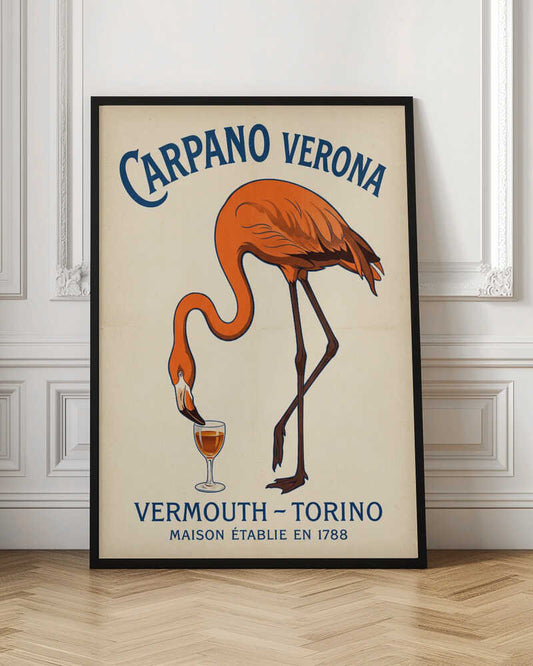 Flamingo Sipping Vermouth