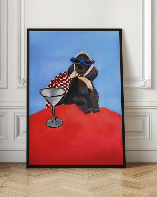 Stylish Poodle Martini