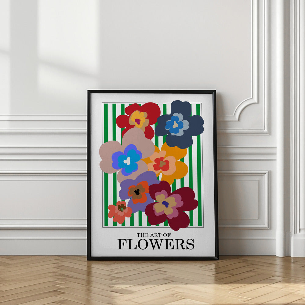 The Art Of Flowers Green Stripe