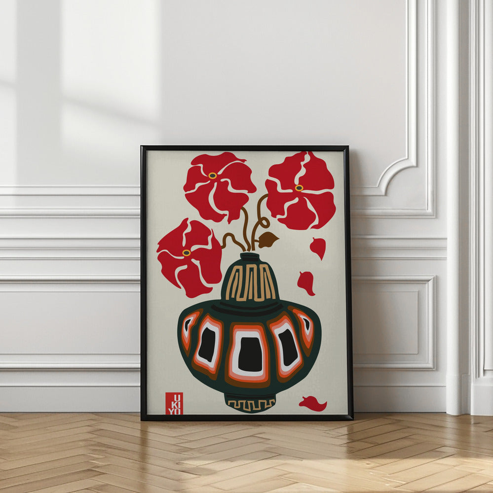 Ukiyo Vase Flower Greige