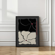 Load image into Gallery viewer, Two By Two Flower Grey | Black and white wall art
