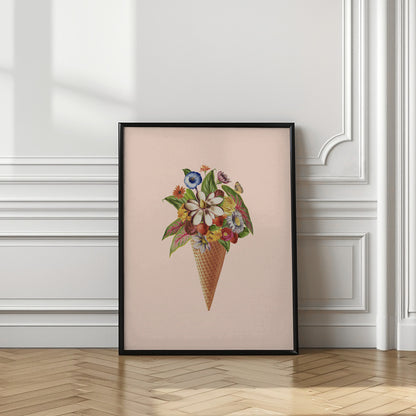 Botanical pink ice cream