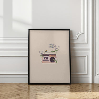 Floral vintage radio