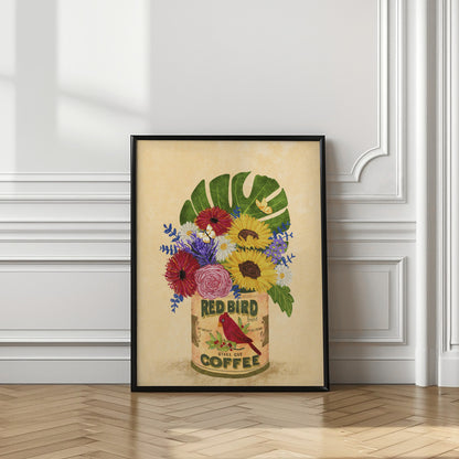 Flowers In a Vintage Coffee Can