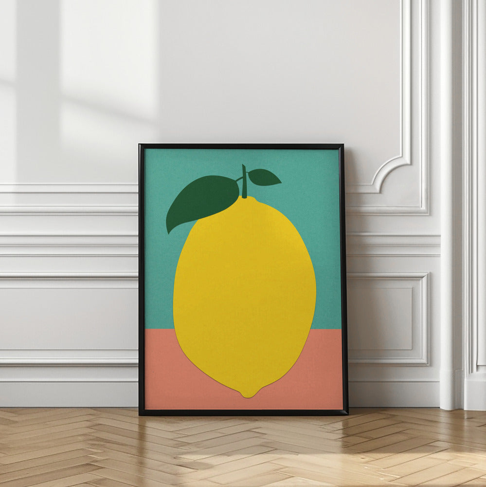 Lemon With Two Leaves
