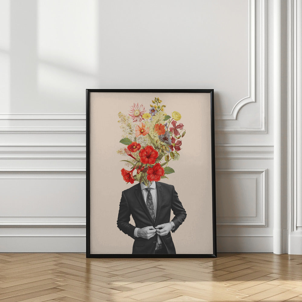 Man In Red Flowers