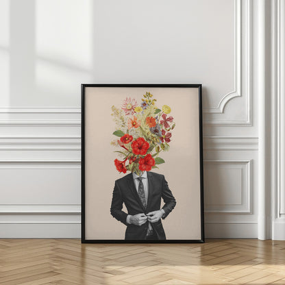 Man In Red Flowers