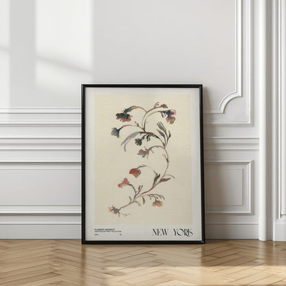 Watercolor print collection. Flower market - New York