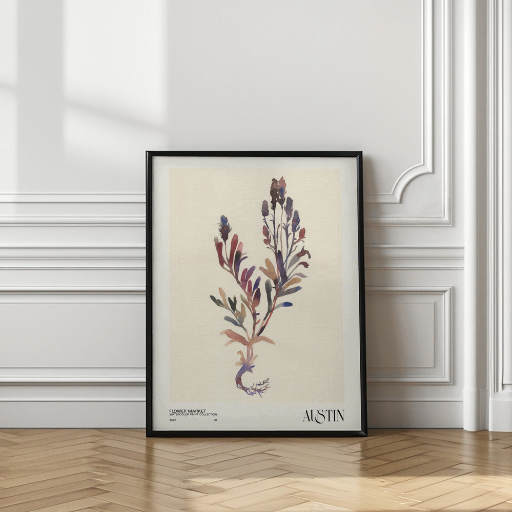 Watercolor print collection. Flower market - Austin