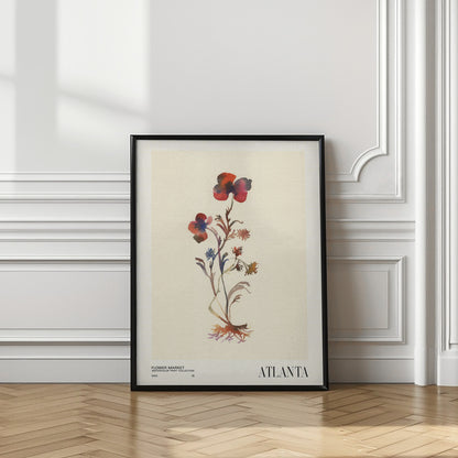 Watercolor print collection. Flower market - Atlanta