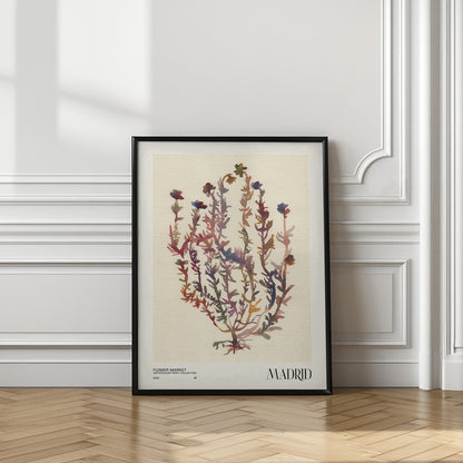 Watercolor print collection. Flower market - Madrid