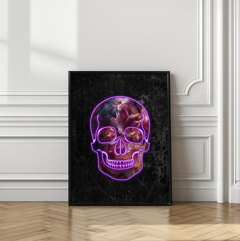 Neon Halloween Skull