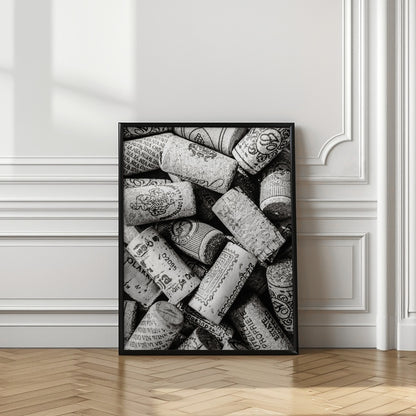 Wine 001 Bw | Cork wall art