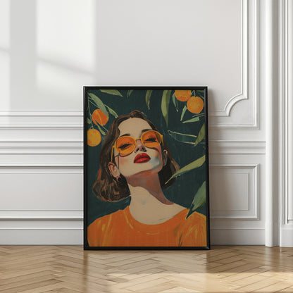 Under The Orange Tree | Summer portrait wall art