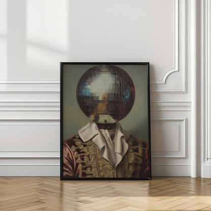 DiscoHead King  / Altered Collage Art