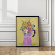 Load image into Gallery viewer, Espresso Maker with Flowers
