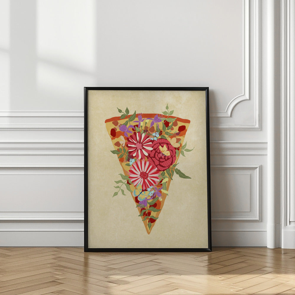 Slice of flower pizza