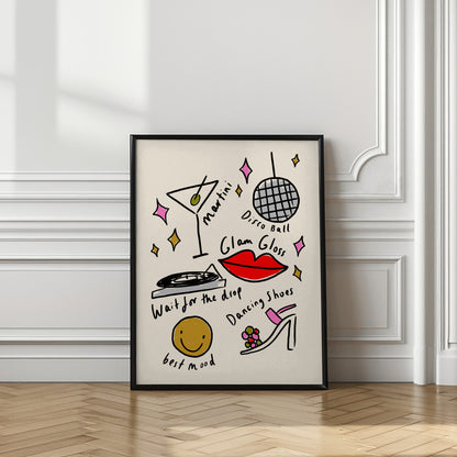 Disco Vibes Print By Aislinn Simmonds
