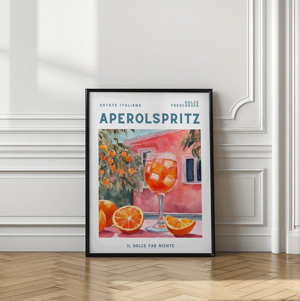 Aperol Spritz Vintage Cocktail Wall Art