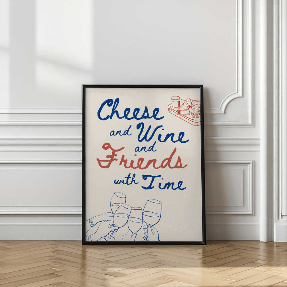 Cheese and wine..., Text + Illustration