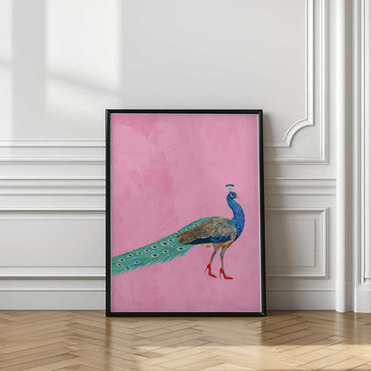 Peacock in Red Heels