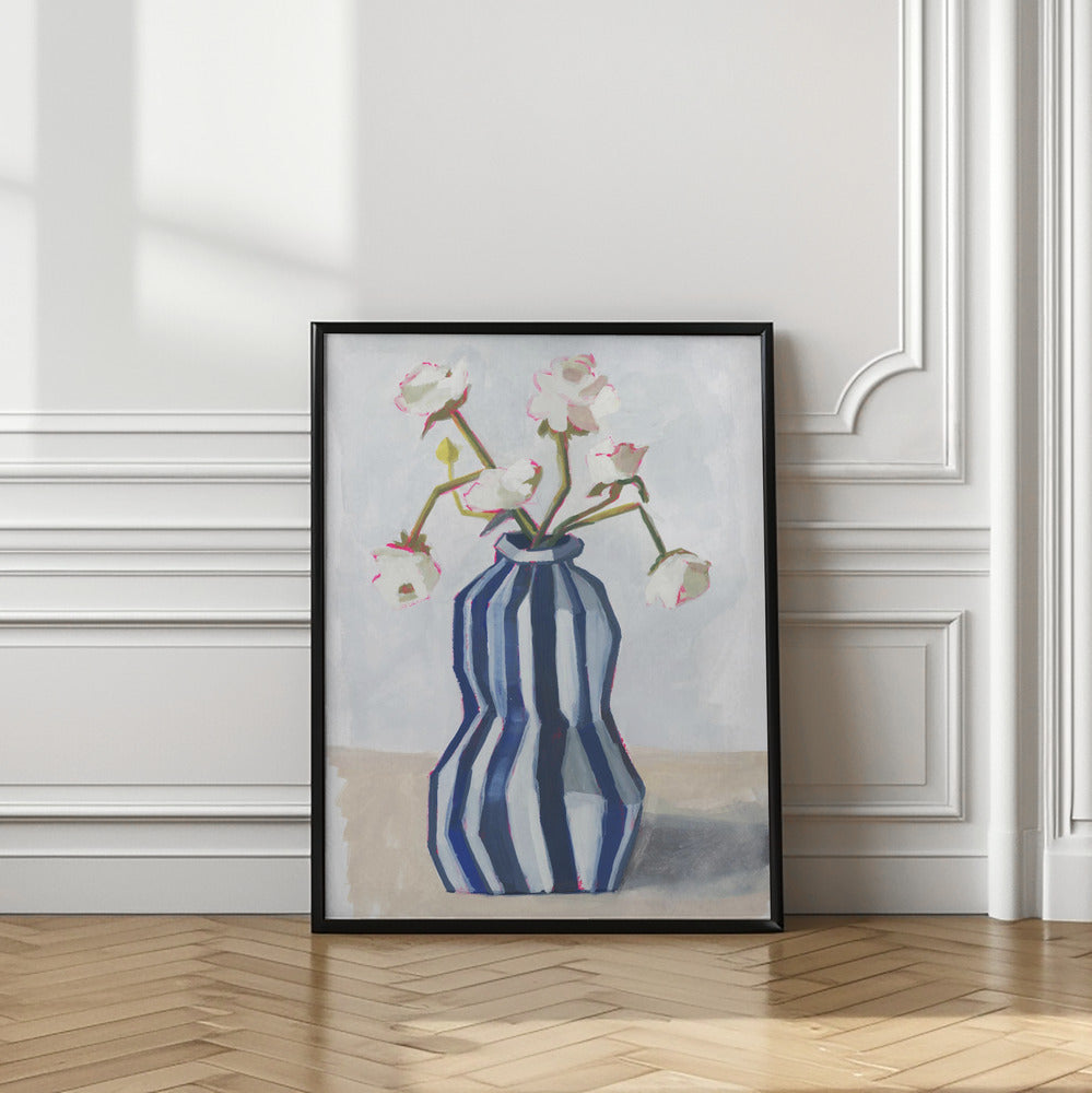 Flowers in a striped vase II