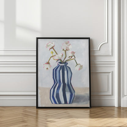 Flowers in a striped vase II