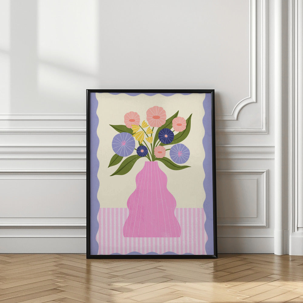Flowers in Pink Vase