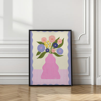 Flowers in Pink Vase