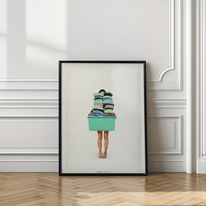 Laundry Basket | Minimal Utility Room Art
