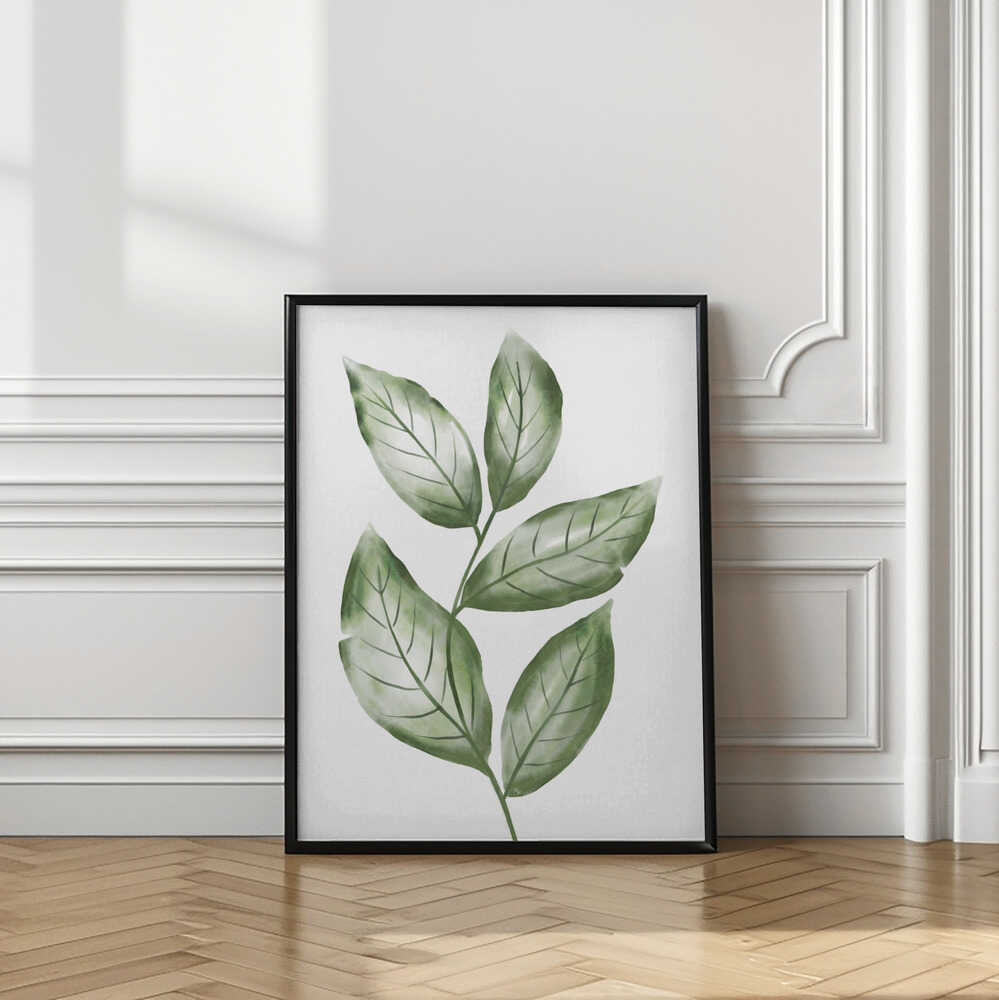 Watercolor Green Leaves