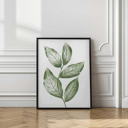 Watercolor Green Leaves
