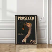 Load image into Gallery viewer, Art Deco Prosecco Wall Art Of An Ostrich
