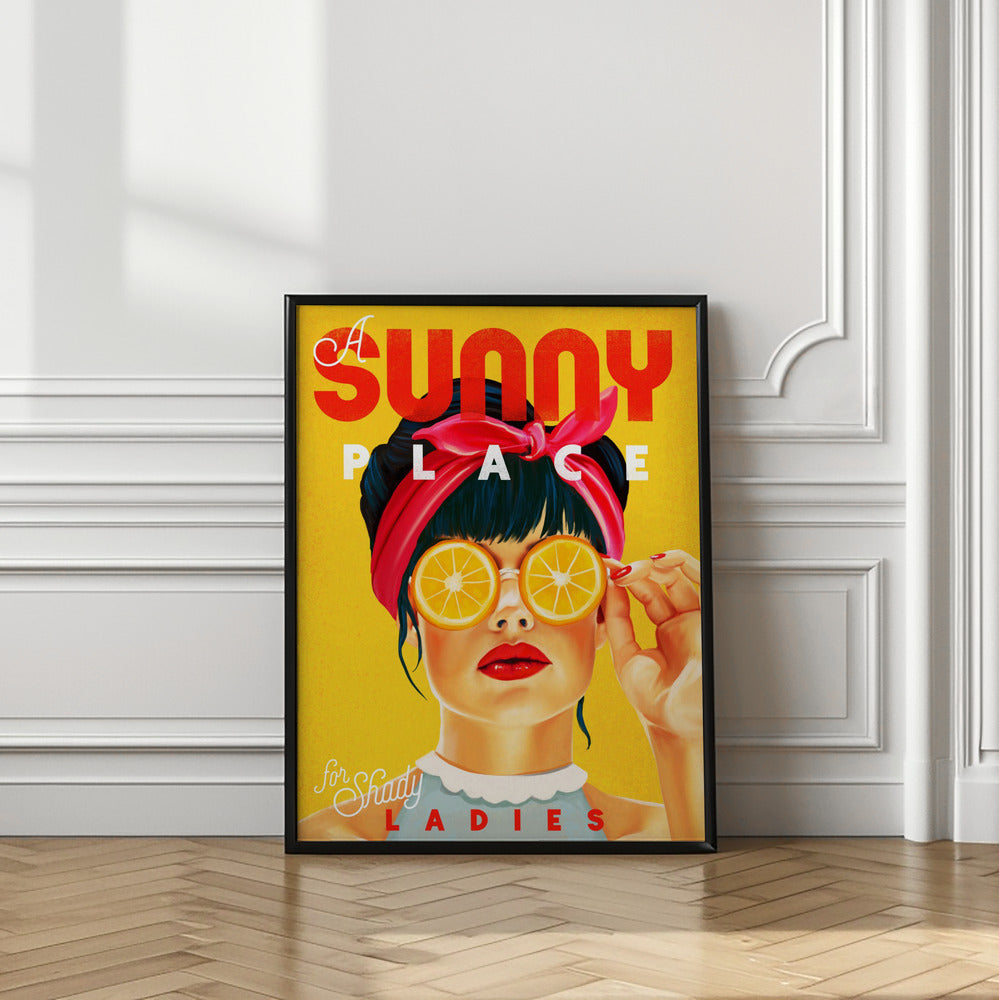 A Sunny Place For Shady Ladies Orange Pinup Art