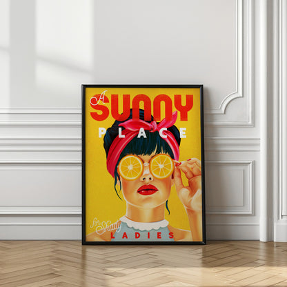 A Sunny Place For Shady Ladies Orange Pinup Art