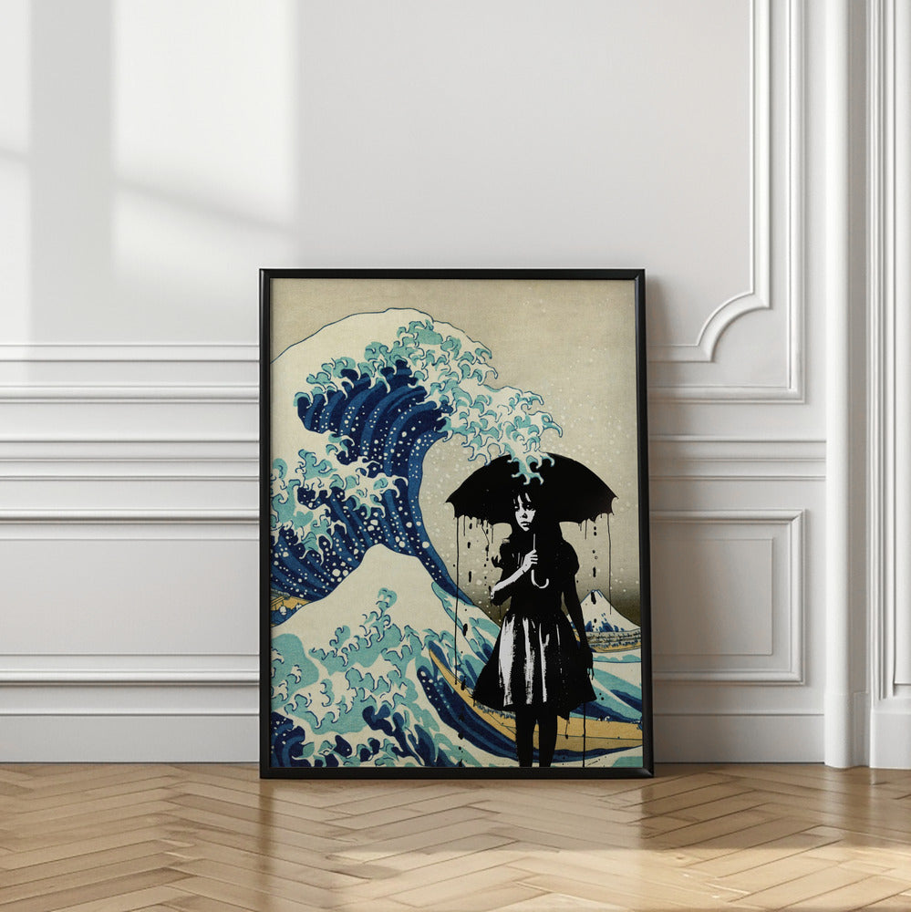 Under the Wave Banksy Style Wall Art