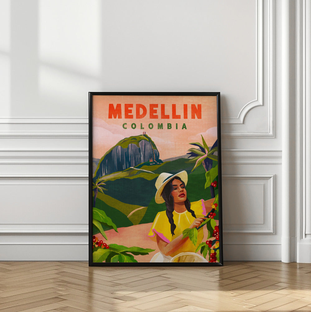 Medellin Colombia Travel Poster