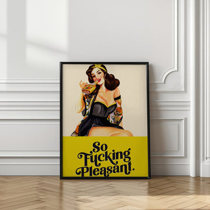 So Fucking Pleasant Art Deco Pinup Girl