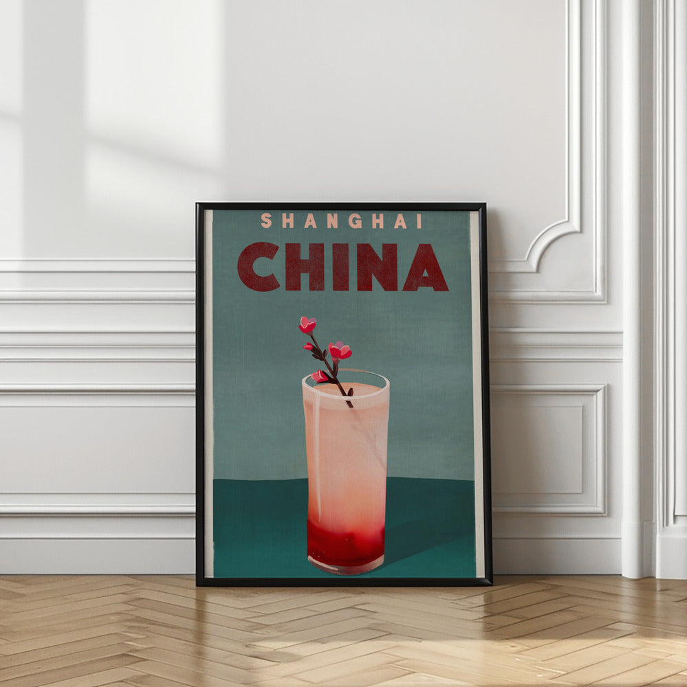 Travel Poster Cocktail | Shanghai China wall art