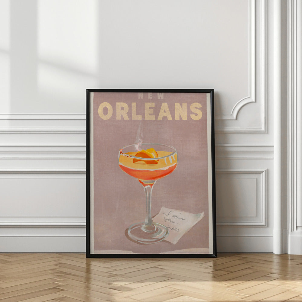 New Orleans Cocktail Travel Poster