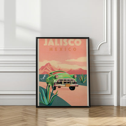 Jalisco Mexico Vintage Travel Poster