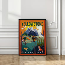 Load image into Gallery viewer, Yellowstone National Park Travel Art | Colourful wall art
